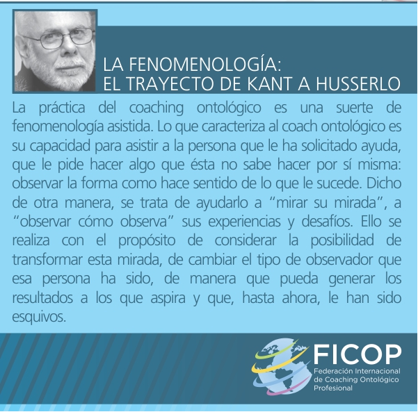 La Fenomenología:  El trayecto de Kant a Husserl